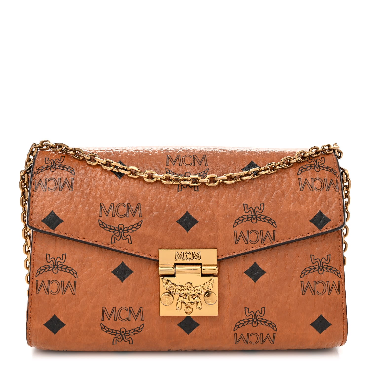 MCM Visetos Tracy Crossbody Cognac 1 of 11