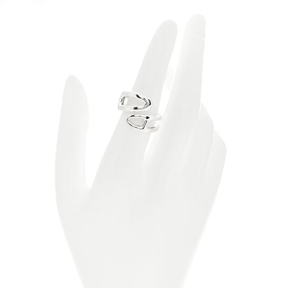 Hermes Sterling Silver Small Chaine D' Ancre Twist Ring 53 6.25 2 of 5