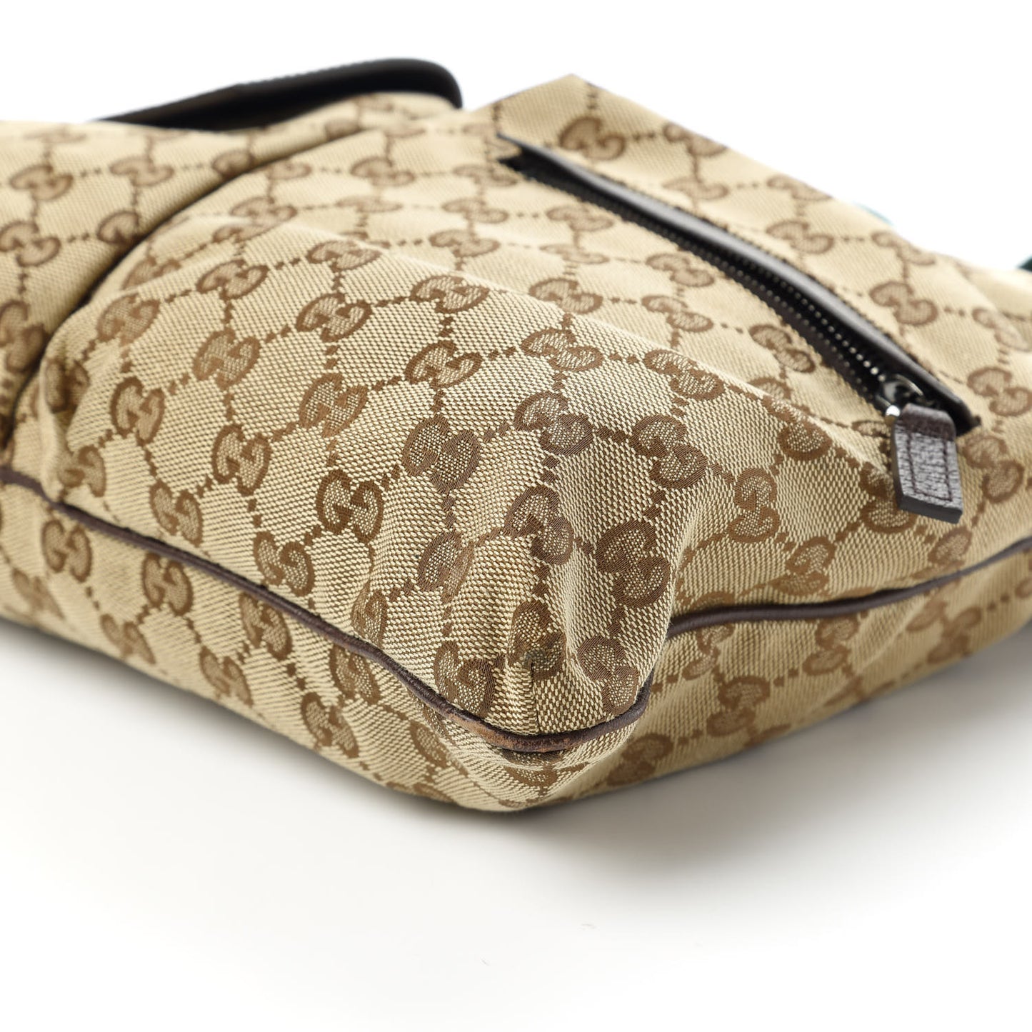 Monogram Web Medium Double Pocket Messenger Bag Dark Brown