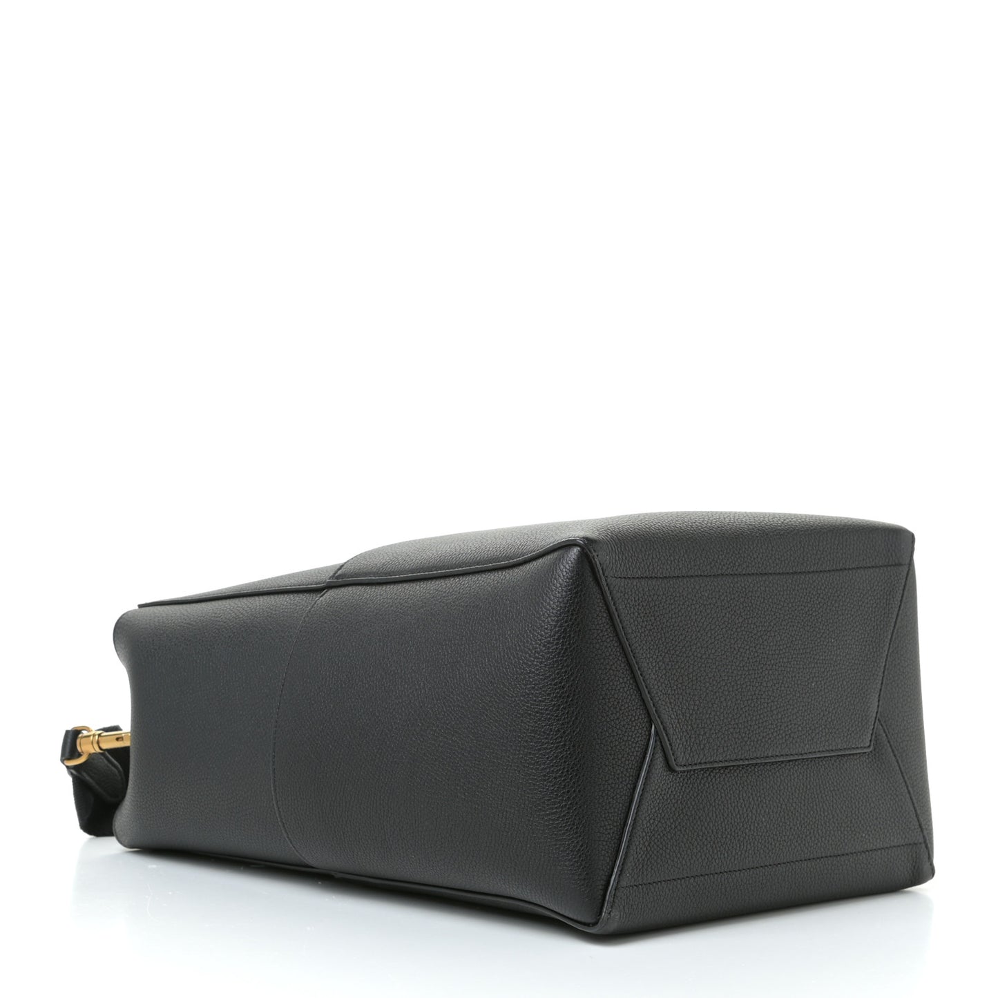 Soft Grained Calfskin Sangle Bucket Bag Black