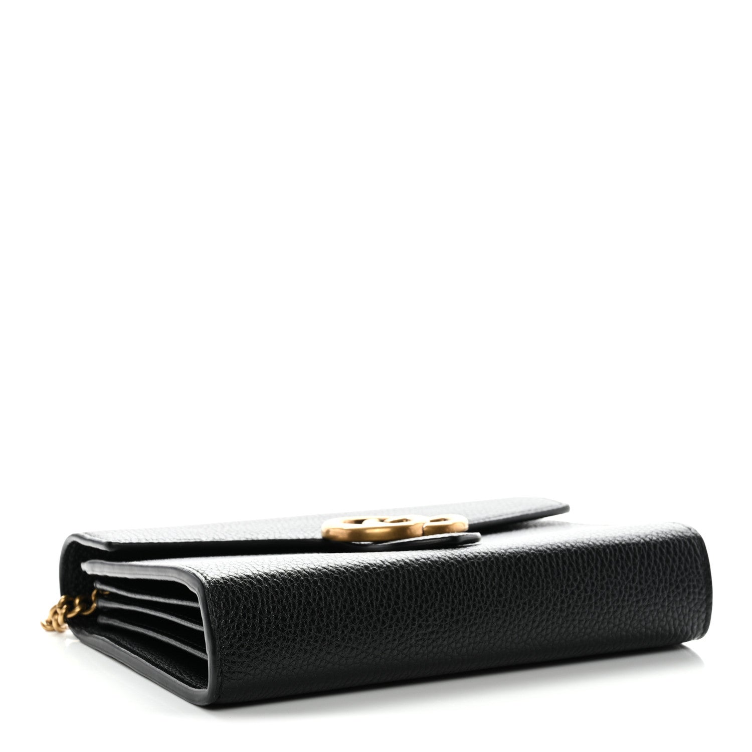 Gucci Calfskin GG Marmont Chain Wallet Black 4 of 11