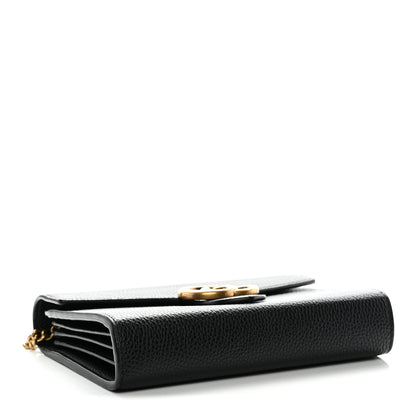 Gucci Calfskin GG Marmont Chain Wallet Black 4 of 11