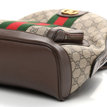 Gucci GG Supreme Monogram Calfskin Web Small Ophidia Day Backpack Beige Ebony New Acero 9 of 11