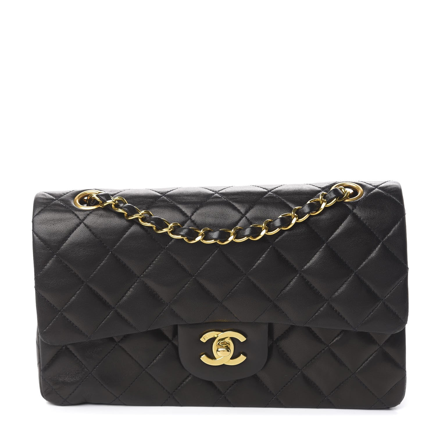 Chanel Lambskin Quilted Small Double Flap Black 591013 – FASHIONPHILE