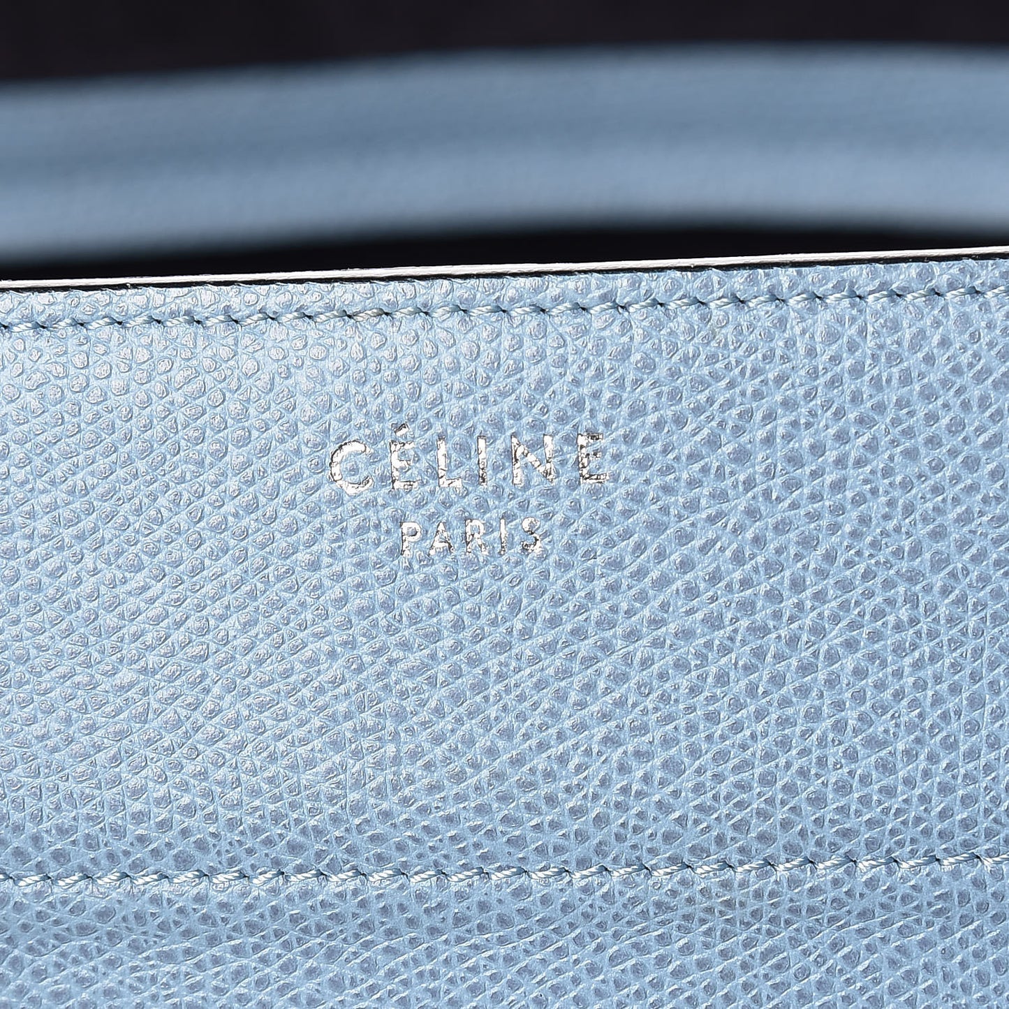 Grained Calfskin Medium Phantom Luggage Sky Blue