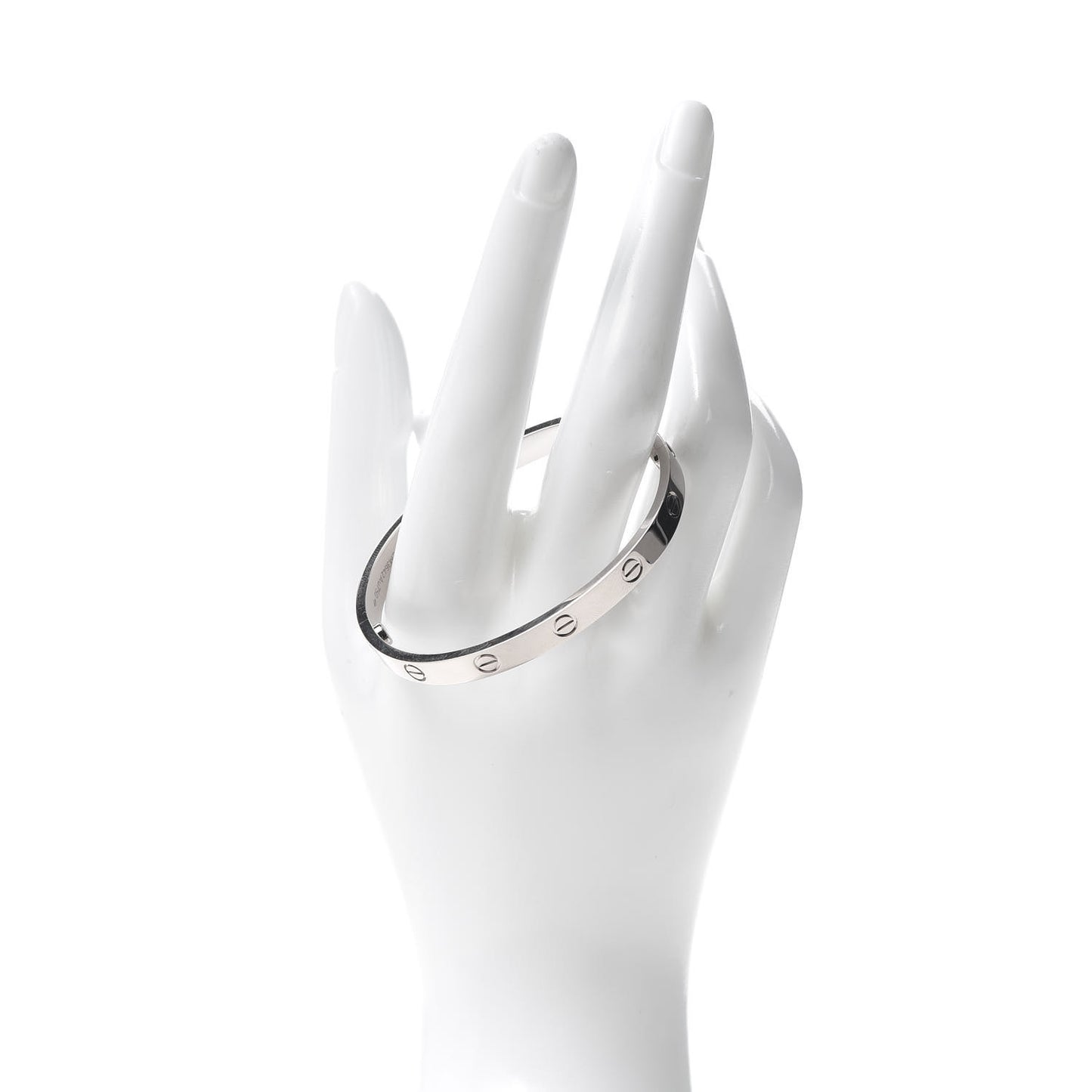 18K White Gold LOVE Bracelet 17
