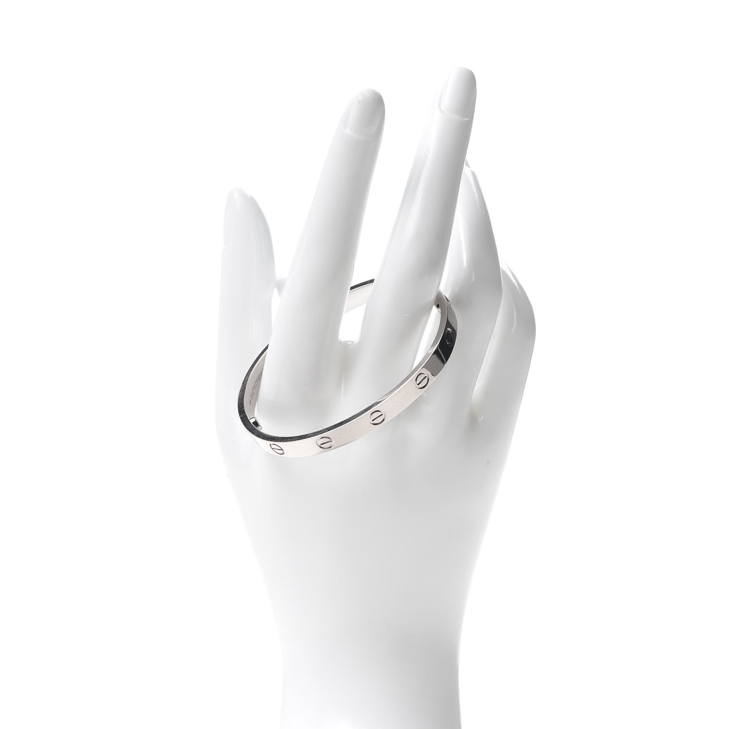 Cartier 18K White Gold LOVE Bracelet 17 2 of 4