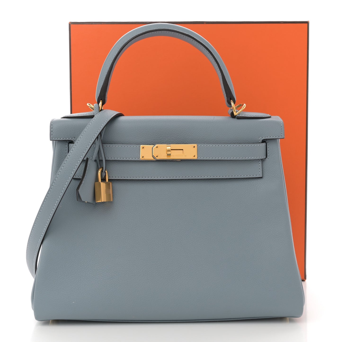 Evercolor Kelly Retourne 28 Bleu Lin
