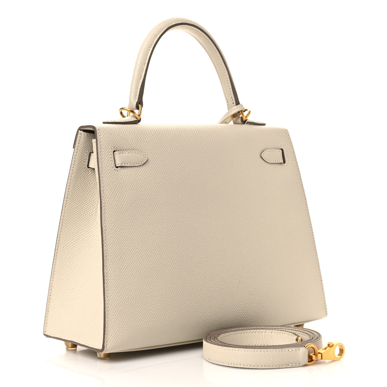 Hermes Epsom Horseshoe Kelly Sellier 25 Craie Gris Perle 3 of 12