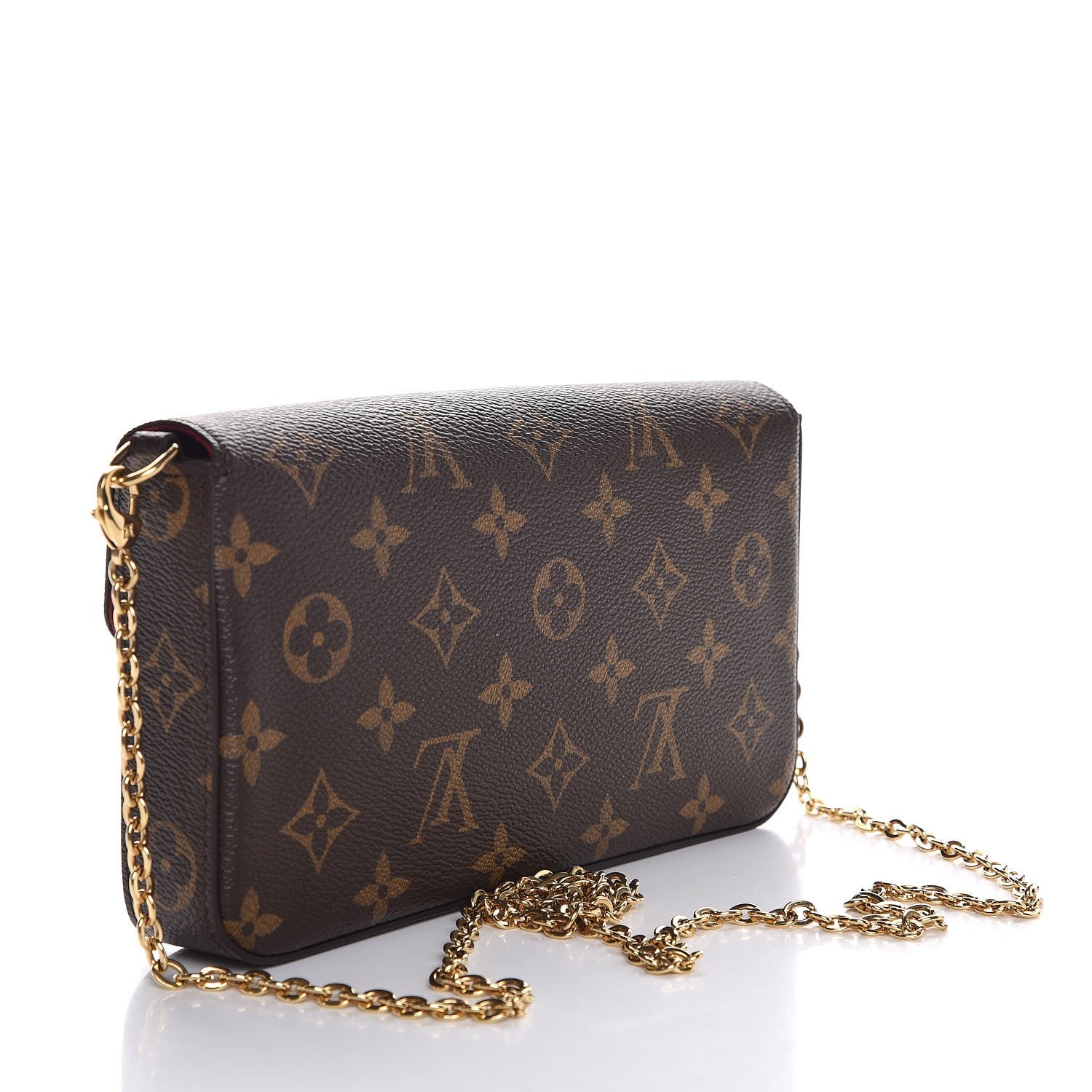 Louis Vuitton Monogram Pochette Felicie Chain Wallet Fuchsia 3 of 7