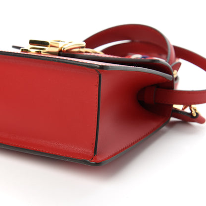 Gucci Calfskin Mini Sylvie Top Handle Bag Hibiscus Red 7 of 12