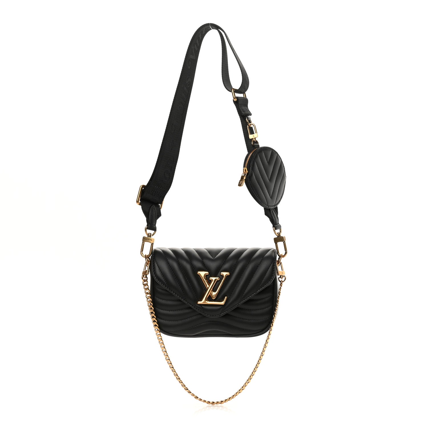 Louis Vuitton Calfskin New Wave Multi Pochette Black 1 of 11