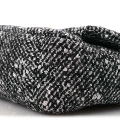 Chanel Tweed Quilted Medium Chanel 19 Flap Black White 10 of 12