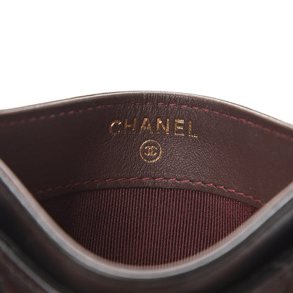 Chanel Aged Calfskin Quilted Lucky Charms Reissue Card Holder Black 6 of 10