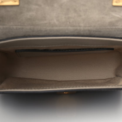 Chloe Goatskin Calfskin Lizard Embossed Mini C Double Carry Antique Green 5 of 8