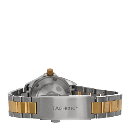 Tag Heuer Stainless Steel 18K Yellow Gold Mother of Pearl 27mm Aquaracer Lady Quartz Watch WBD1420 3 of 5