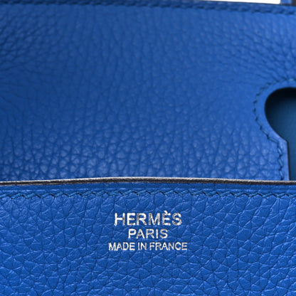 Hermes Taurillon Clemence Verso Birkin 30 Bleu Zellige Bleu Paradise 6 of 13