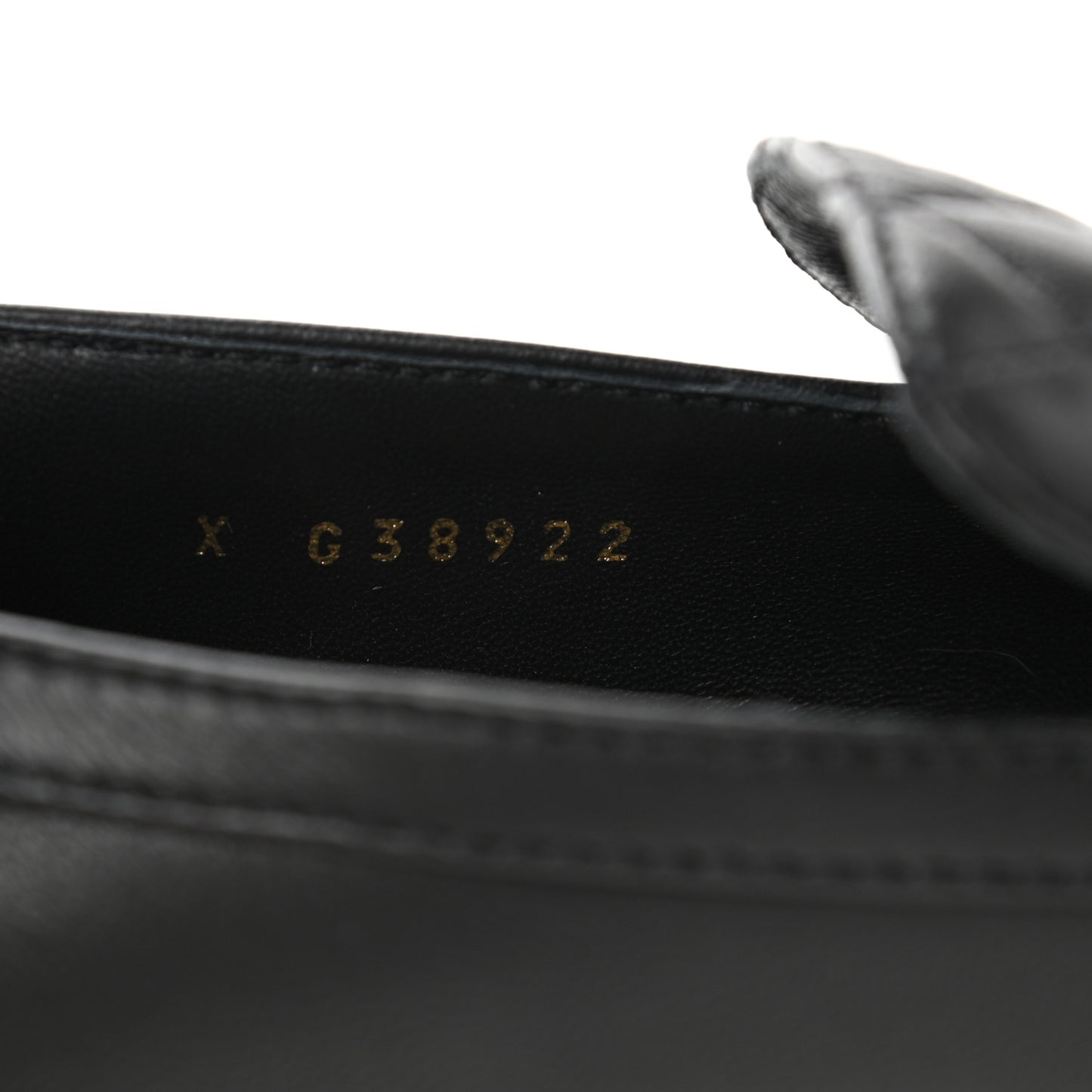 Lambskin Pearl Crystal Quilted CC Logo Jewelry Loafers 39 Black