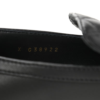 Chanel Lambskin Pearl Crystal Quilted CC Logo Jewelry Loafers 39 Black 7 of 8