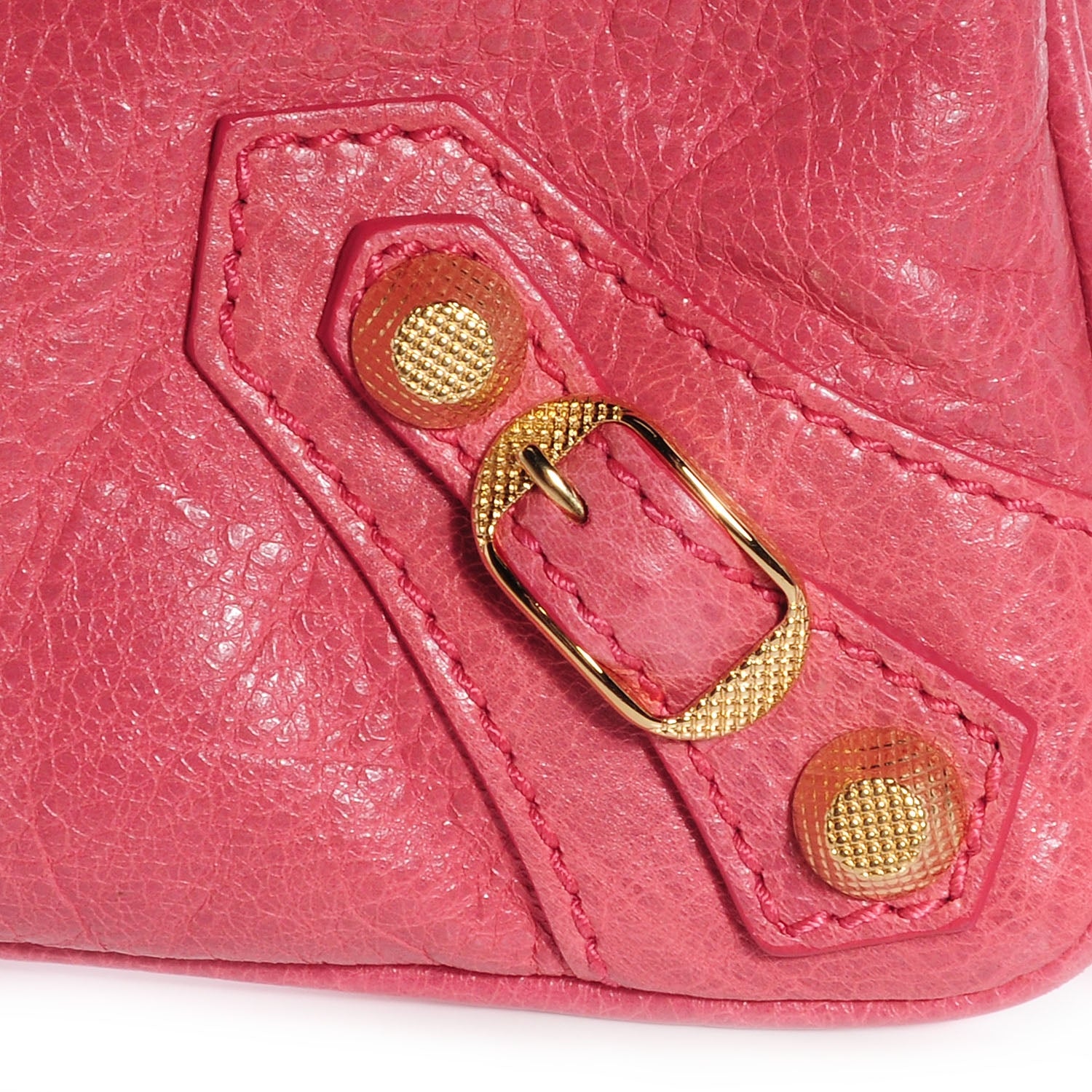 Balenciaga Agneau Giant 12 Gold Hardware Flat Handle Clutch Rose Bonbon 17 of 18