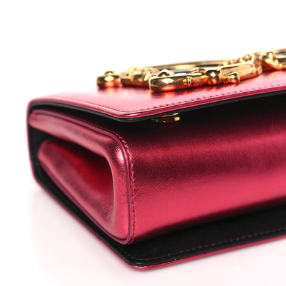 Dolce & Gabbana Metallic Calfskin DG Girls Shoulder Bag Red 8 of 9