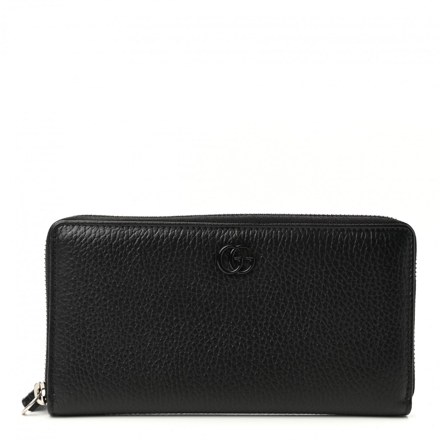Dollar Calfskin GG Marmont Zip Around Wallet Black