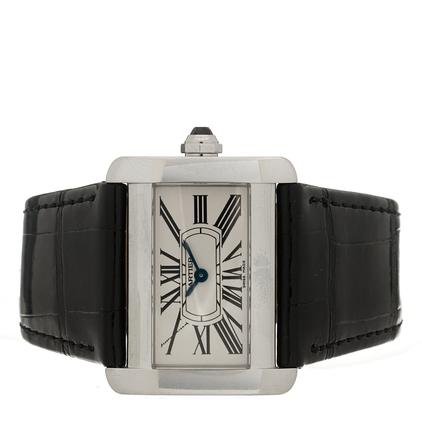 Stainless Steel Alligator 32mm Tank Divan Quartz Watch