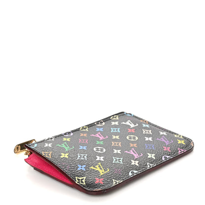 Louis Vuitton Monogram Multicolor Key Pouch Black Grenade 4 of 8