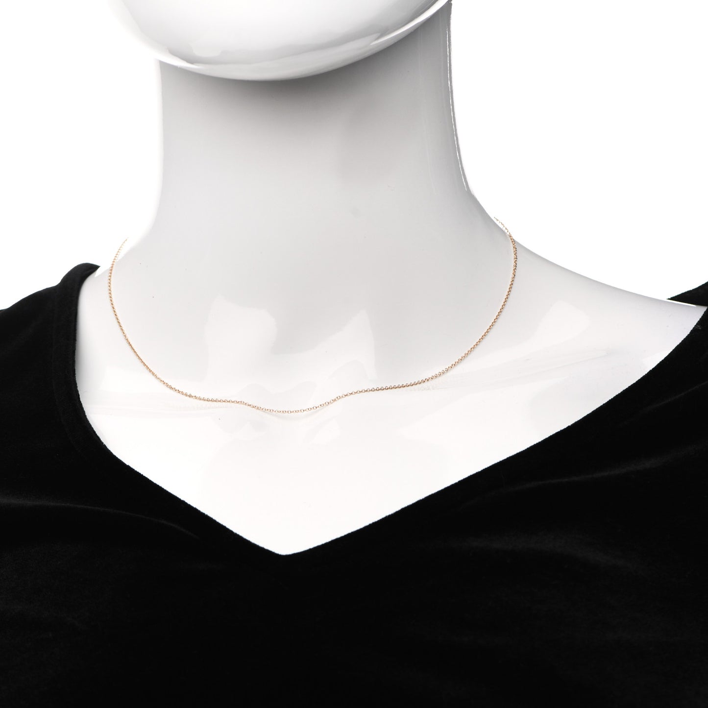 18K Rose Gold Chain Necklace 16"