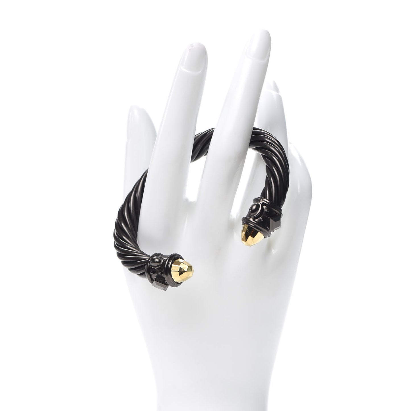 Aluminum 10mm Renaissance Cable Bracelet Black Gold