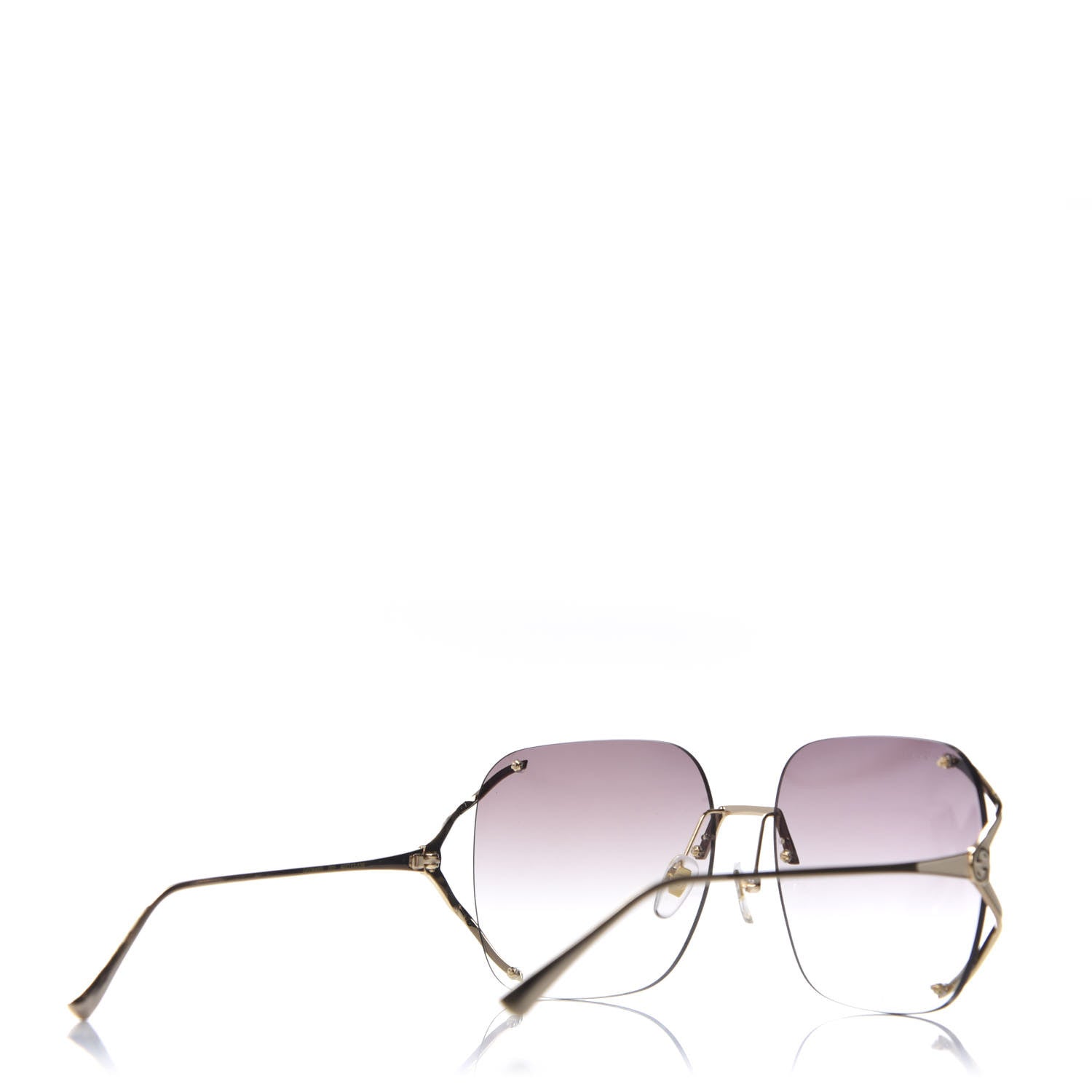 Gucci Oversized Sunglasses GG0646S Gold Brown 4 of 8