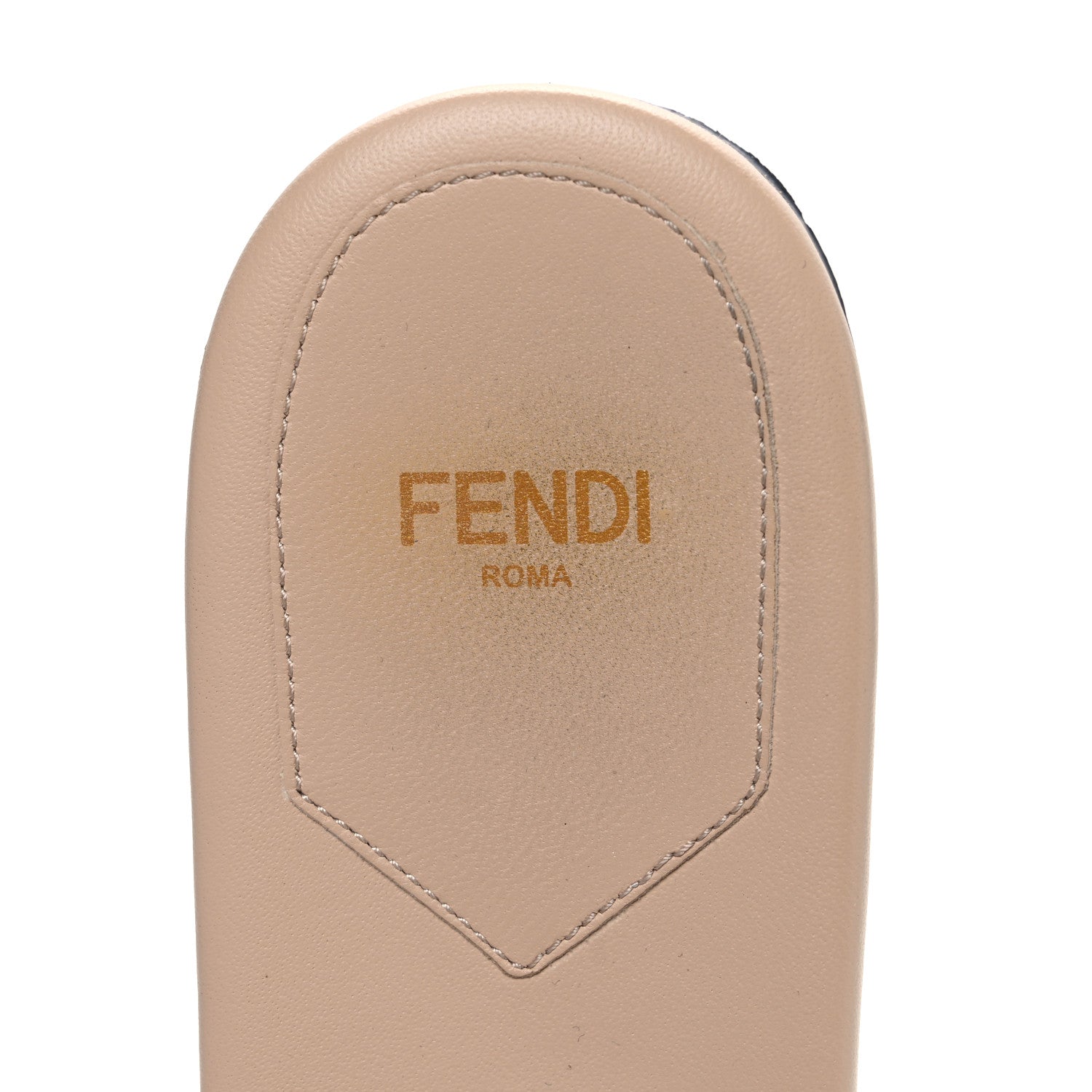 Fendi Vitello Cuoio Baguette Flat Slide Sandals 40 Poudre 9 of 11
