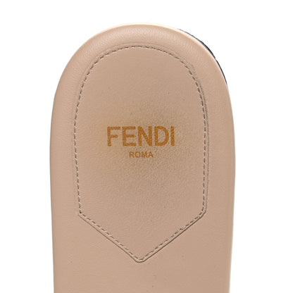 Fendi Vitello Cuoio Baguette Flat Slide Sandals 40 Poudre 9 of 11