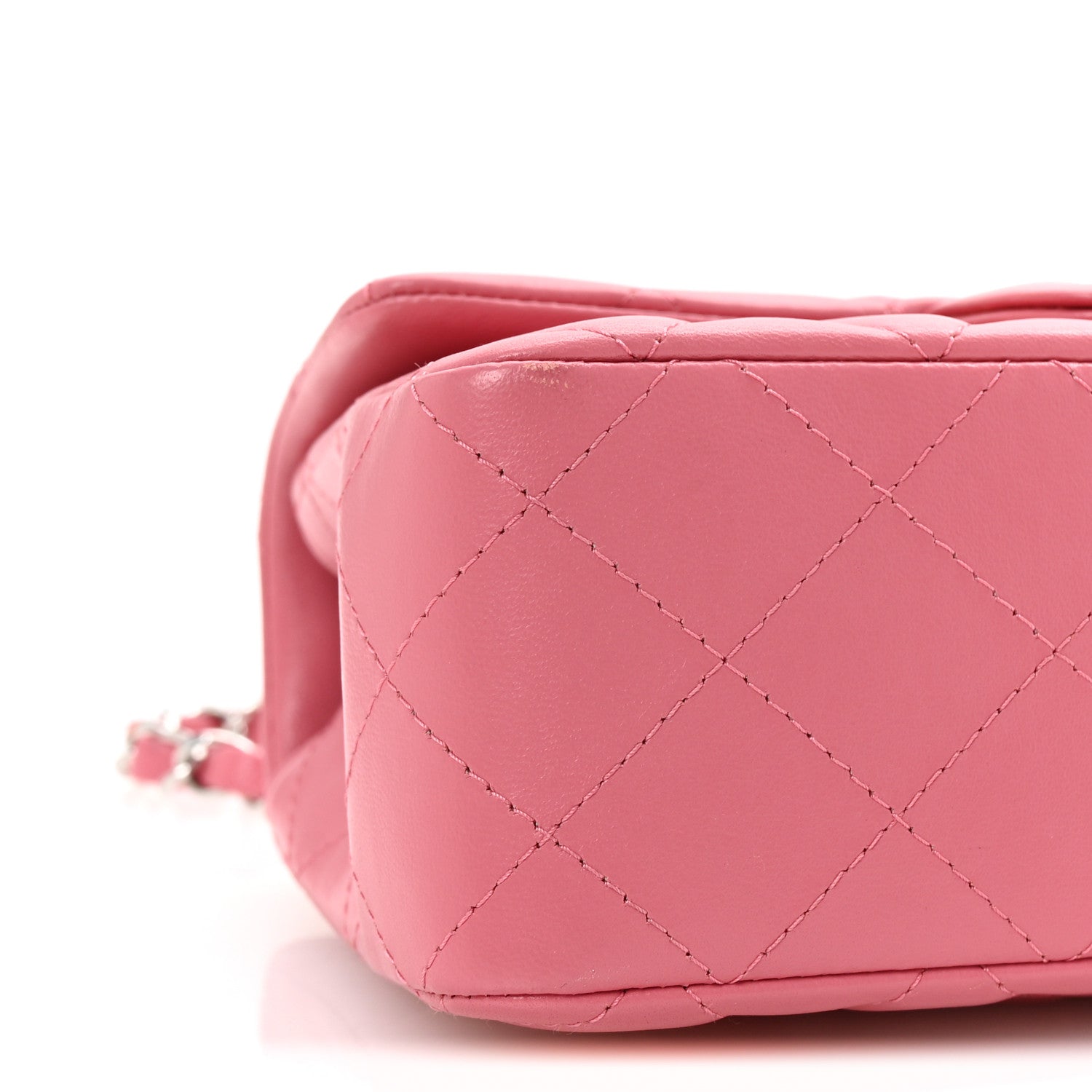 Chanel Lambskin Quilted Mini Rectangular Flap Pink 9 of 11