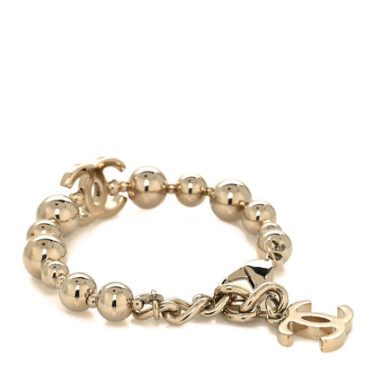 Chanel Metal Beaded CC Bracelet Gold 3 of 5