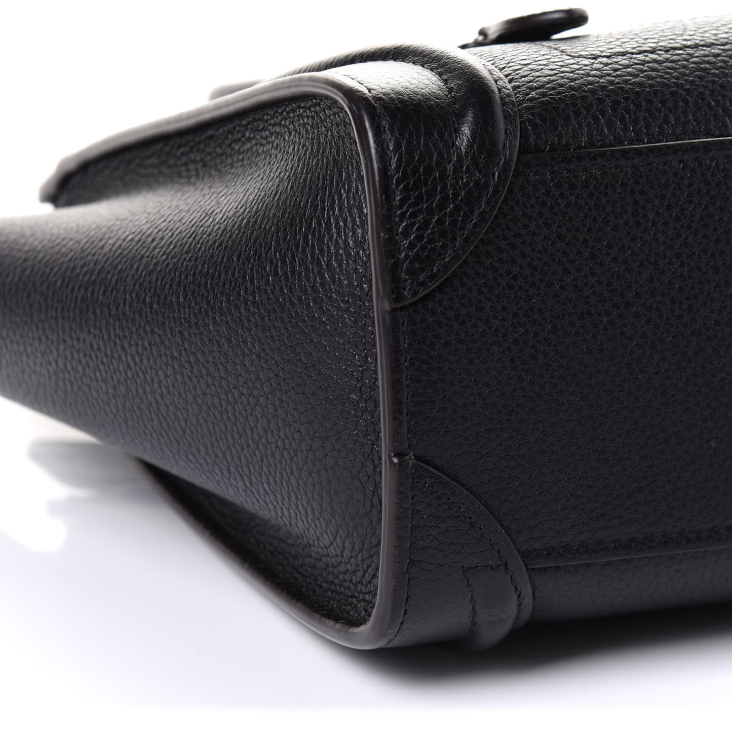 Drummed Calfskin Nano Luggage Black