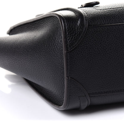 Celine Drummed Calfskin Nano Luggage Black 9 of 12