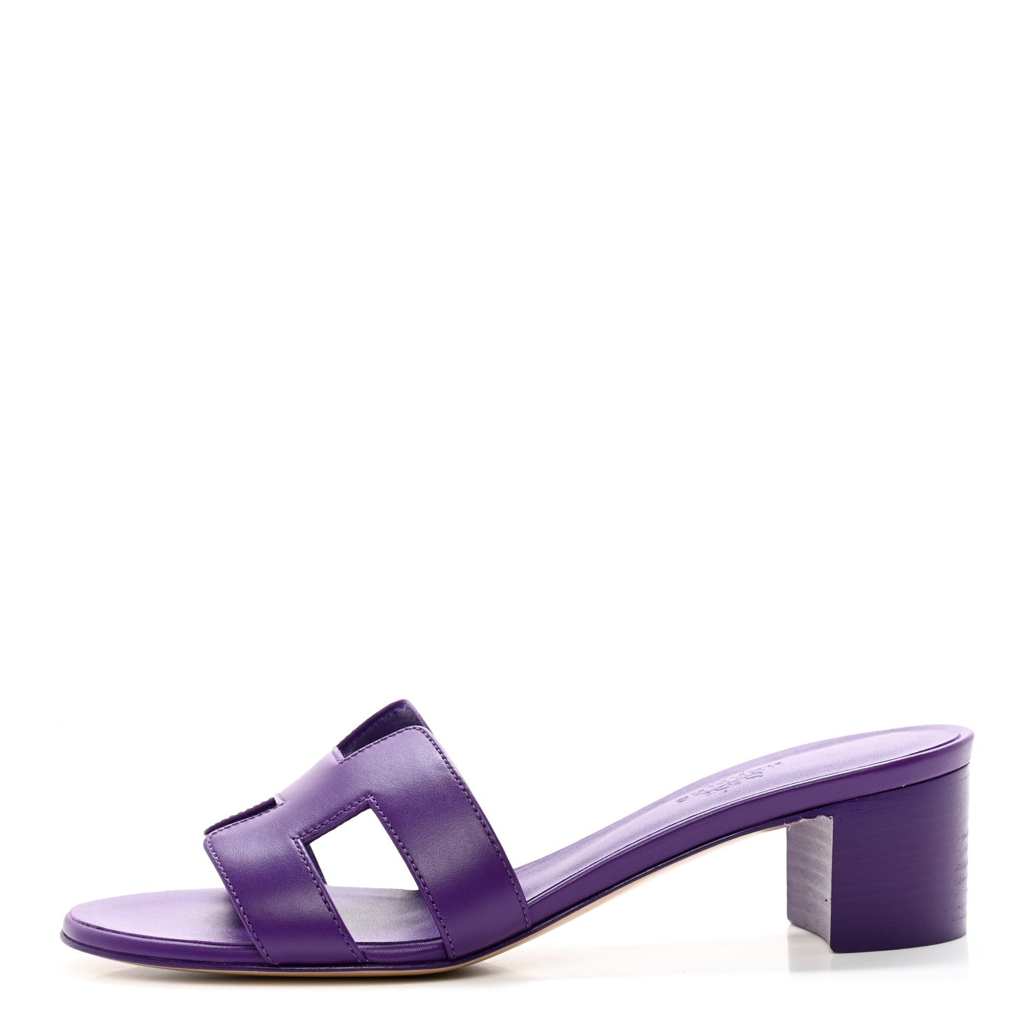 HERMES オアジス 37 1/2 Hermes Calfskin Oasis Sandals 37 Violet Majorette 1280156