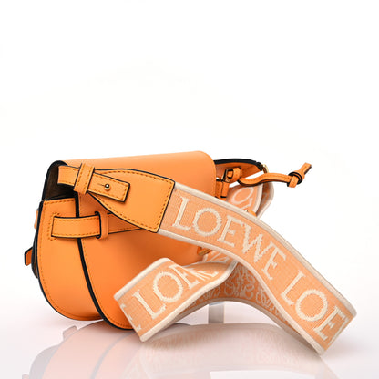 Loewe Calfskin Jacquard Mini Gate Dual Bag Mandarin 3 of 9