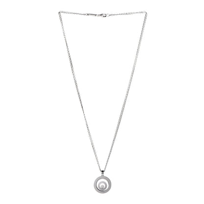 Chopard 18K White Gold Diamond Happy Spirit Pendant Necklace 3 of 7