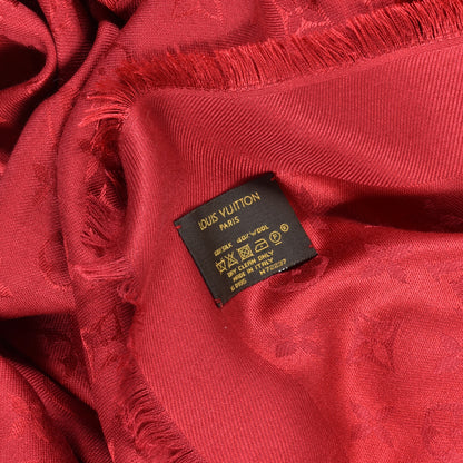 Louis Vuitton Silk Wool Monogram Shawl Pomme D'Amour 3 of 3