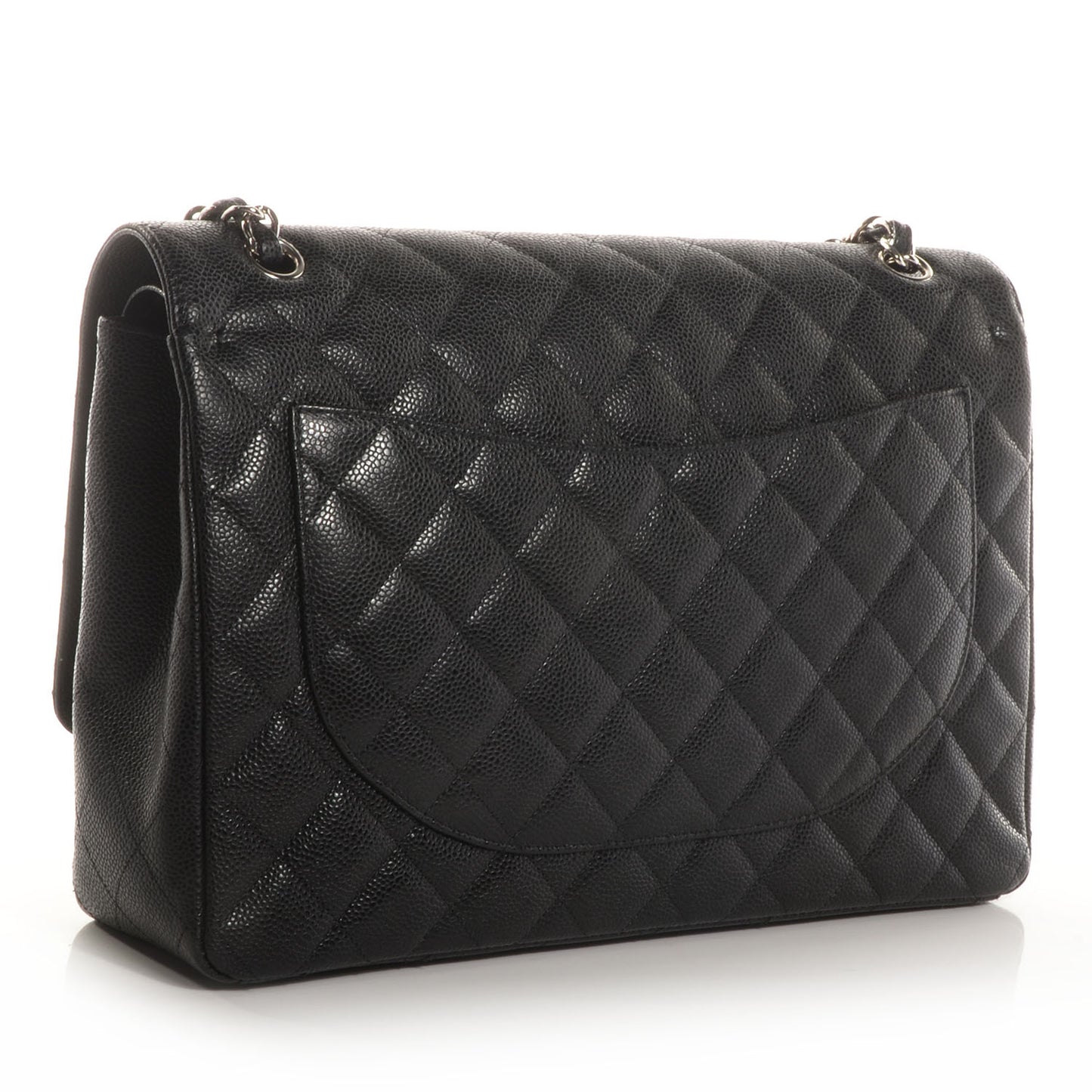 Caviar Quilted Maxi Double Flap Black