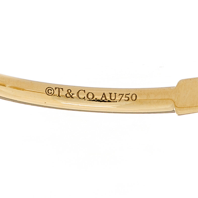 Tiffany 18K Yellow Gold Diamond T Wire Ring 58 8.5 5 of 5