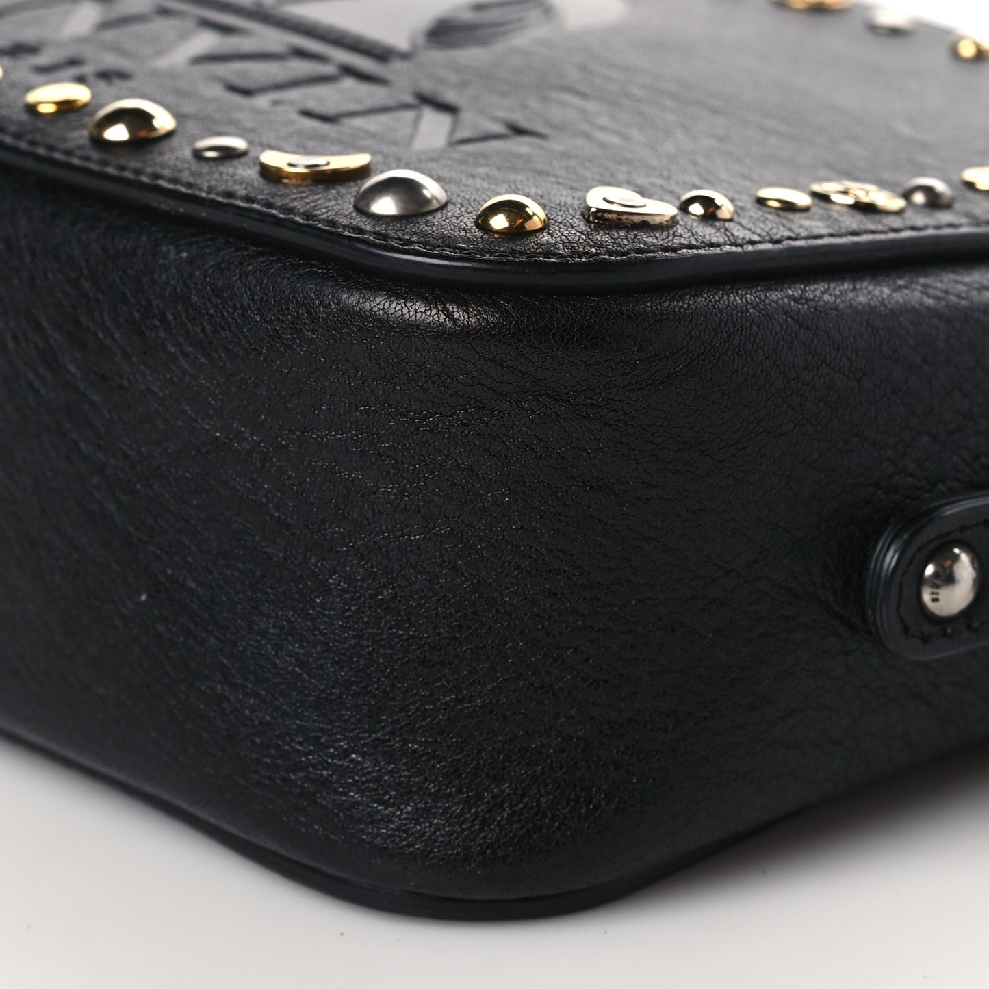 Calfskin Studded Nomad Crossbody Black