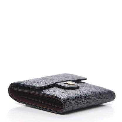 Chanel Caviar Quilted Compact Flap Wallet Black 4 of 9