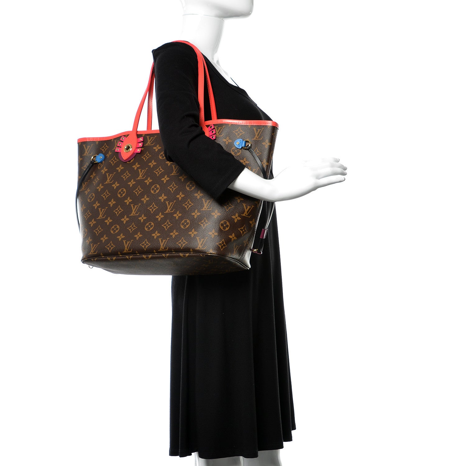 Louis Vuitton Monogram Totem Neo Neverfull MM Flamingo 2 of 12
