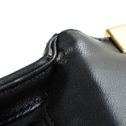 Chanel Lambskin Embossed Large Boy Cube Flap Navy Blue 6 of 9