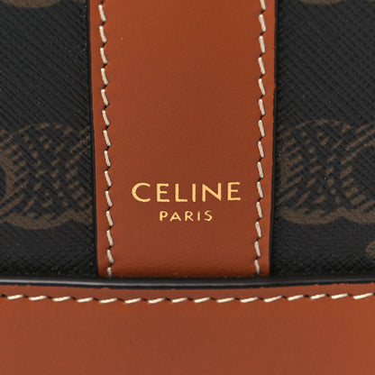 Celine Triomphe Canvas Calfskin Small Bucket Bag Tan 6 of 8