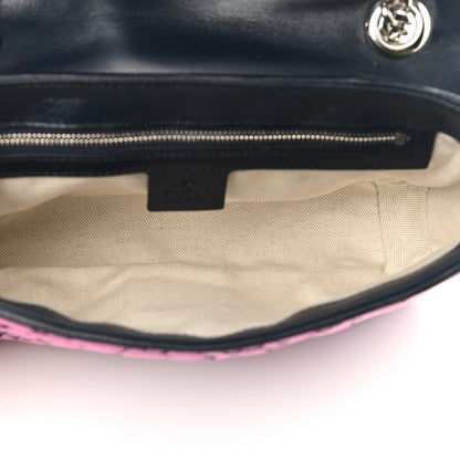 Gucci Monogram Multicolor Matelasse Diagonal Small GG Marmont Shoulder Bag Light Blue Pink Blue Green Red 5 of 10