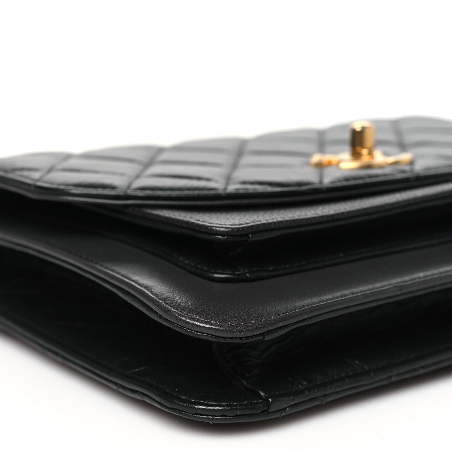 Chanel Calfskin Caviar Quilted Chain Handle Flap Black 9 of 10